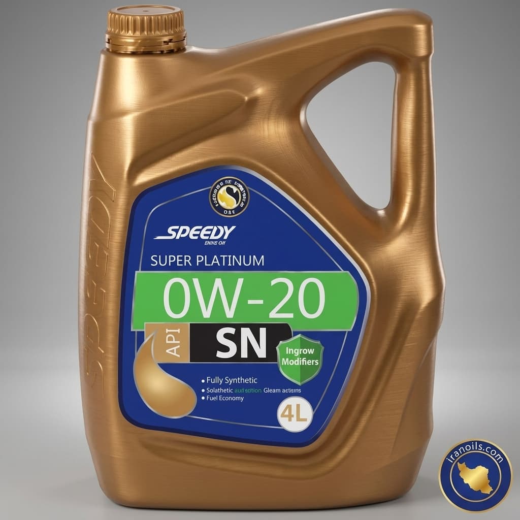 روغن موتور اسپیدی سوپر پلاتینیوم 0W-20 حجم ۴ لیتر API SN