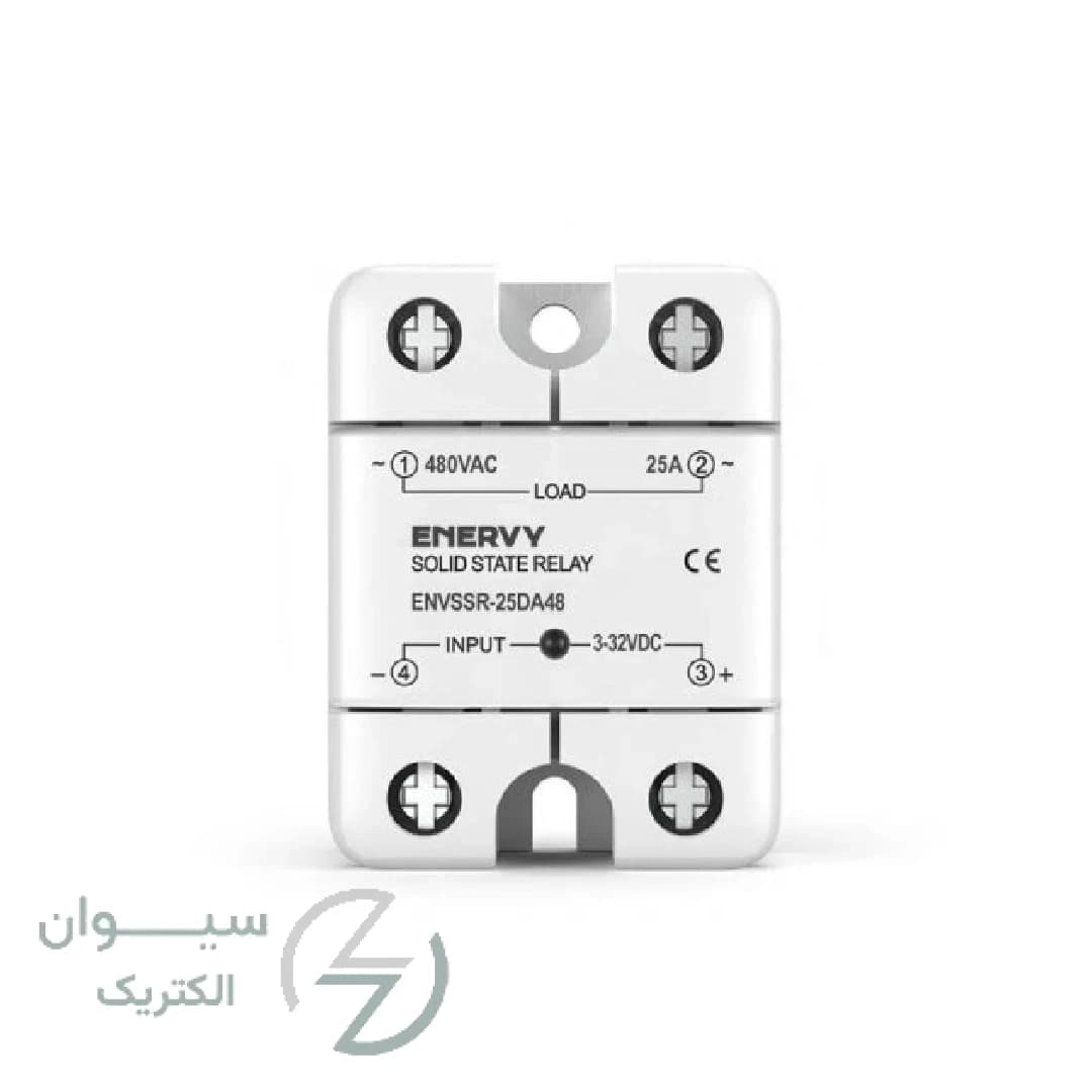 رله حالت جامد 25 آمپر تکفاز ENVSSR-25DA48