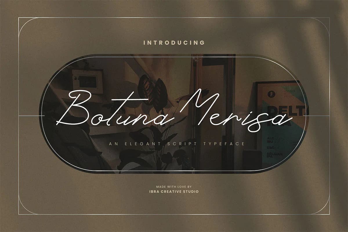 فونت دستنویس و پیوسته نویسی Botuna Merisa
