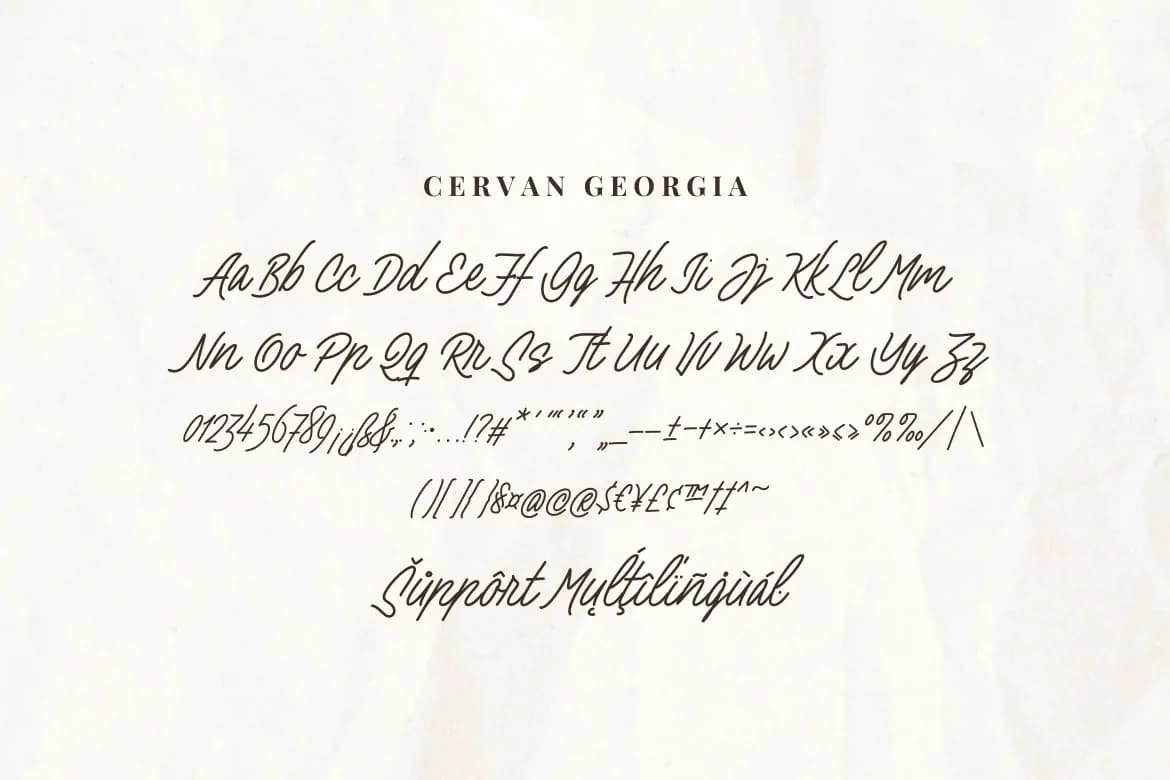 فونت پیوسته نویسی Cervan Georgia — تصویر ۶