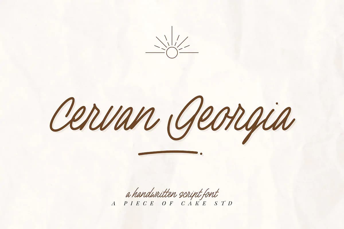 فونت پیوسته نویسی Cervan Georgia