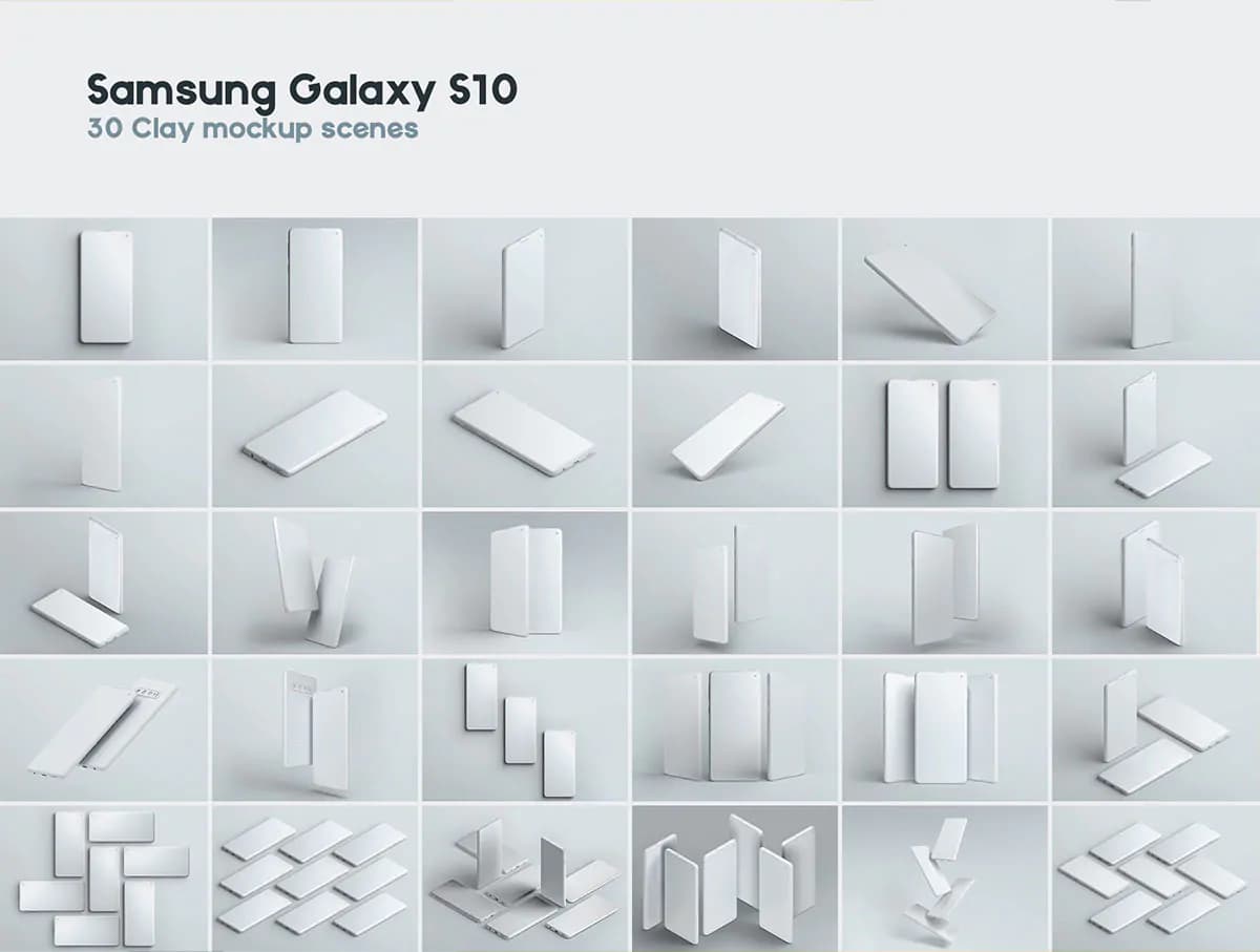 30 موکاپ موبایل گلکسی S10 — تصویر ۷
