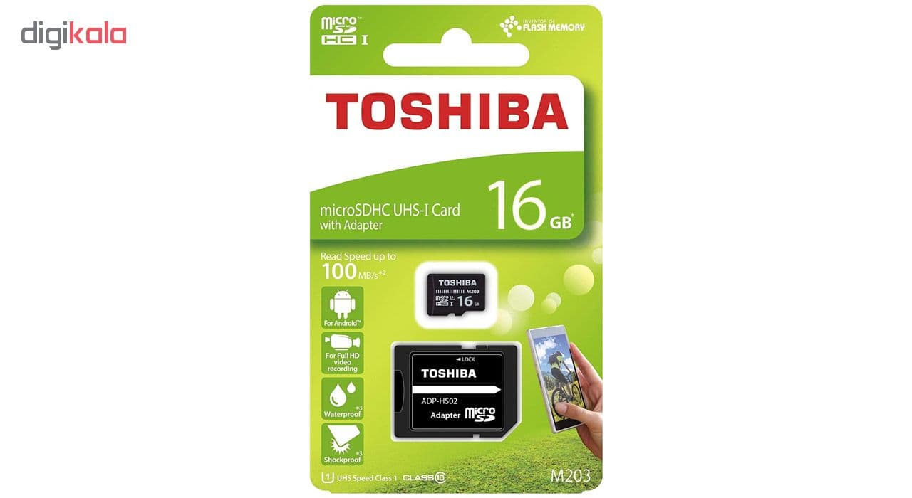 کارت حافظه microSDHC توشیبا مدل M203 ظرفیت 16 گیگابایت — تصویر ۳
