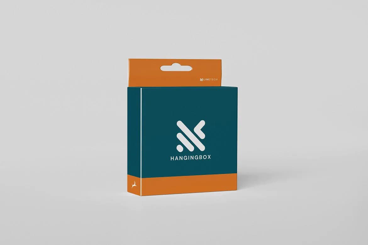 موکاپ جعبه محصول آویز دار – 4 فایل — تصویر ۳
