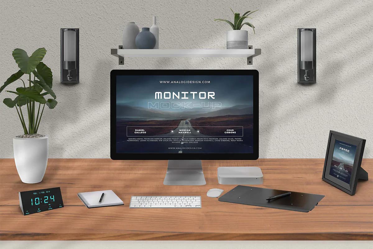 موکاپ میز کار و آیمک