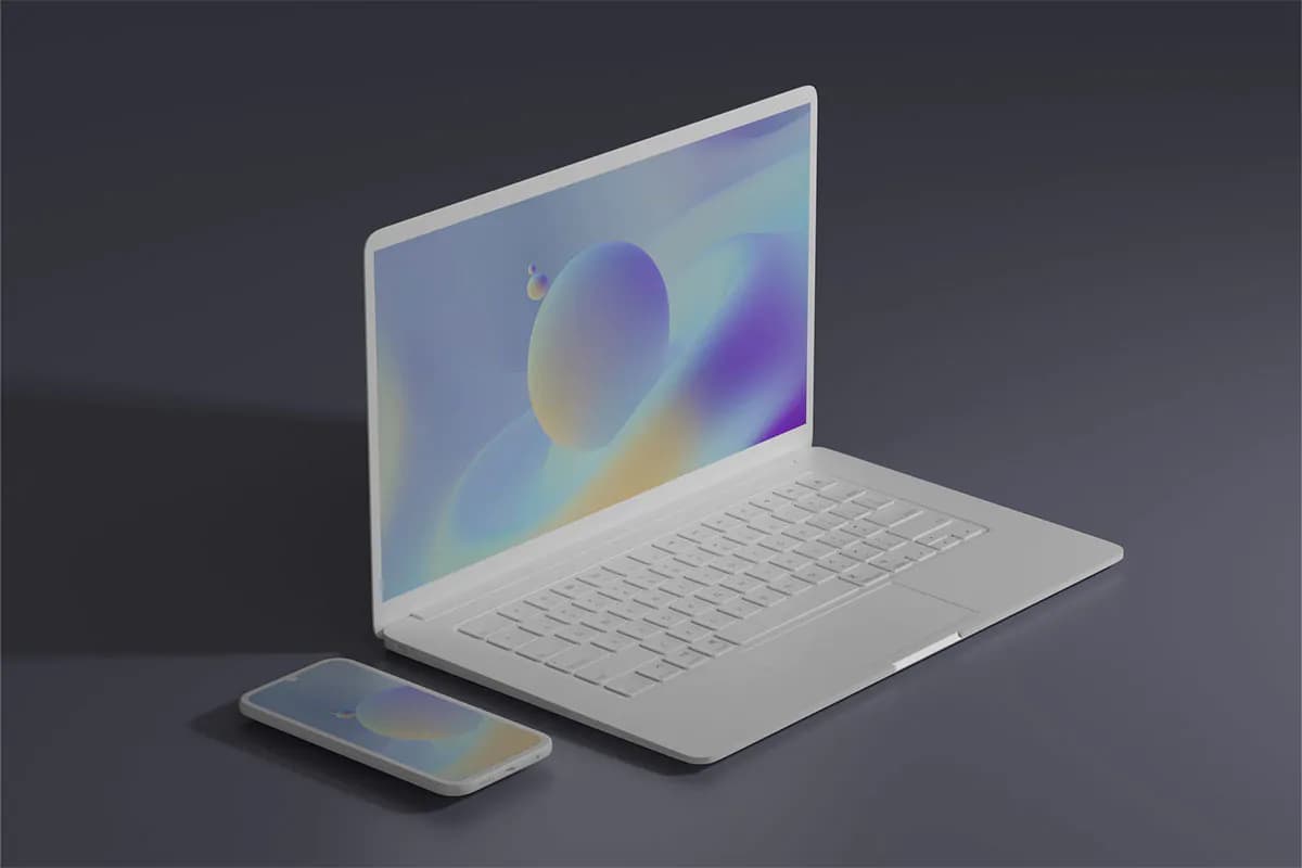 موکاپ لپ تاپ و گوشی موبایل – 4 فایل