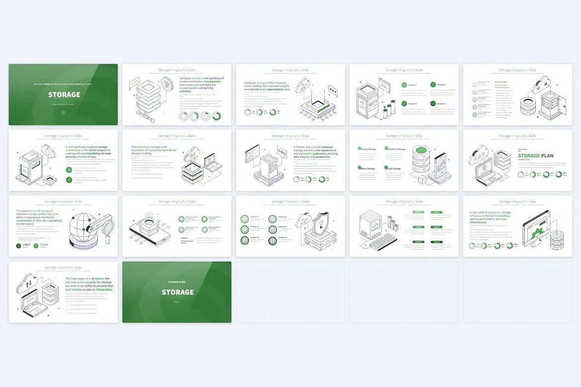 قالب پاورپوینت اینفوگرافیک فضای ذخیره سازی Storage — تصویر ۲