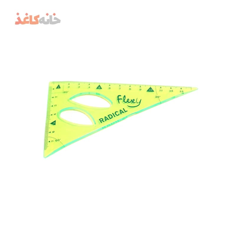 ست 3 تیکه خط کش گونیا نقاله سبز رادیکال — تصویر ۳