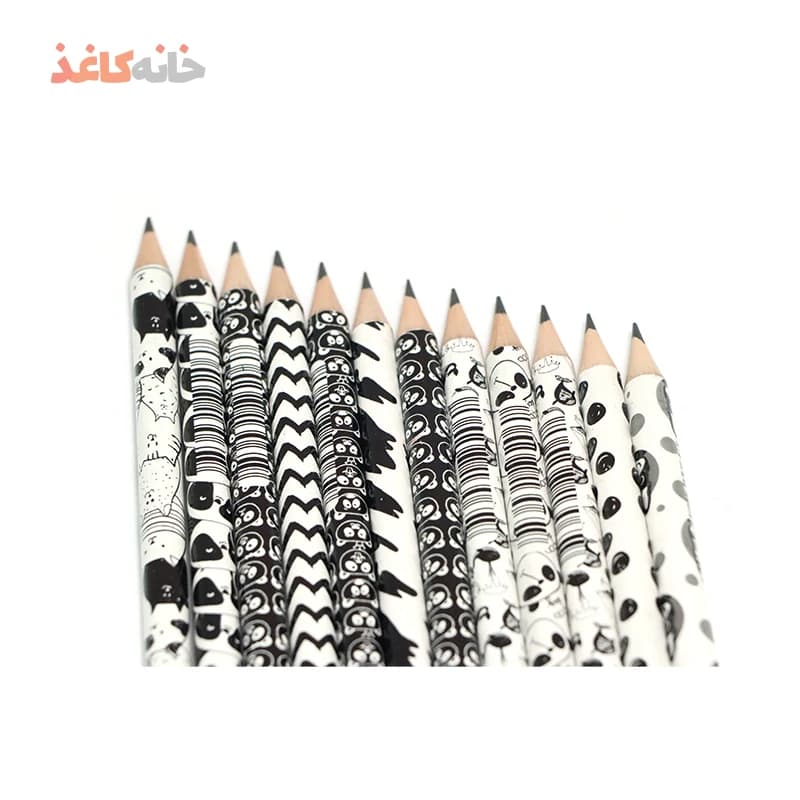 مدادمشکی طرح دار اریا مدل سیاه و سفید — تصویر ۲