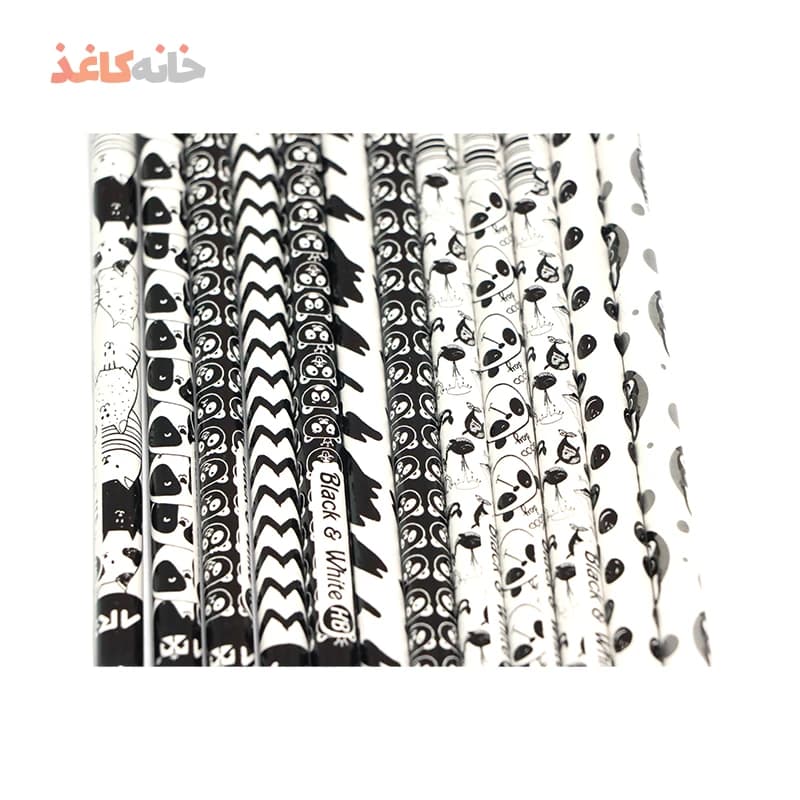 مدادمشکی طرح دار اریا مدل سیاه و سفید — تصویر ۴