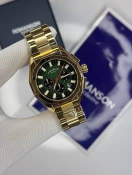 ساعت مچی مردانه رومانسون کوارتز کرنوگراف هشتضلعی استیل | Romanson Men’s Octagon Chronograph Quartz Stainless Steel Watch — تصویر ۵