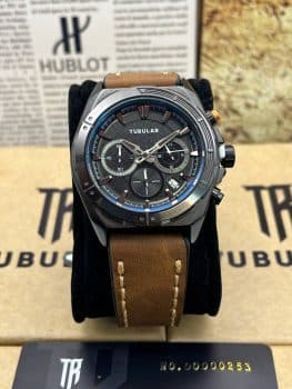 ساعت مچی مردانه توبولار کرونوگراف بند چرمی | Tubular Chronograph Men’s Watch — تصویر ۲