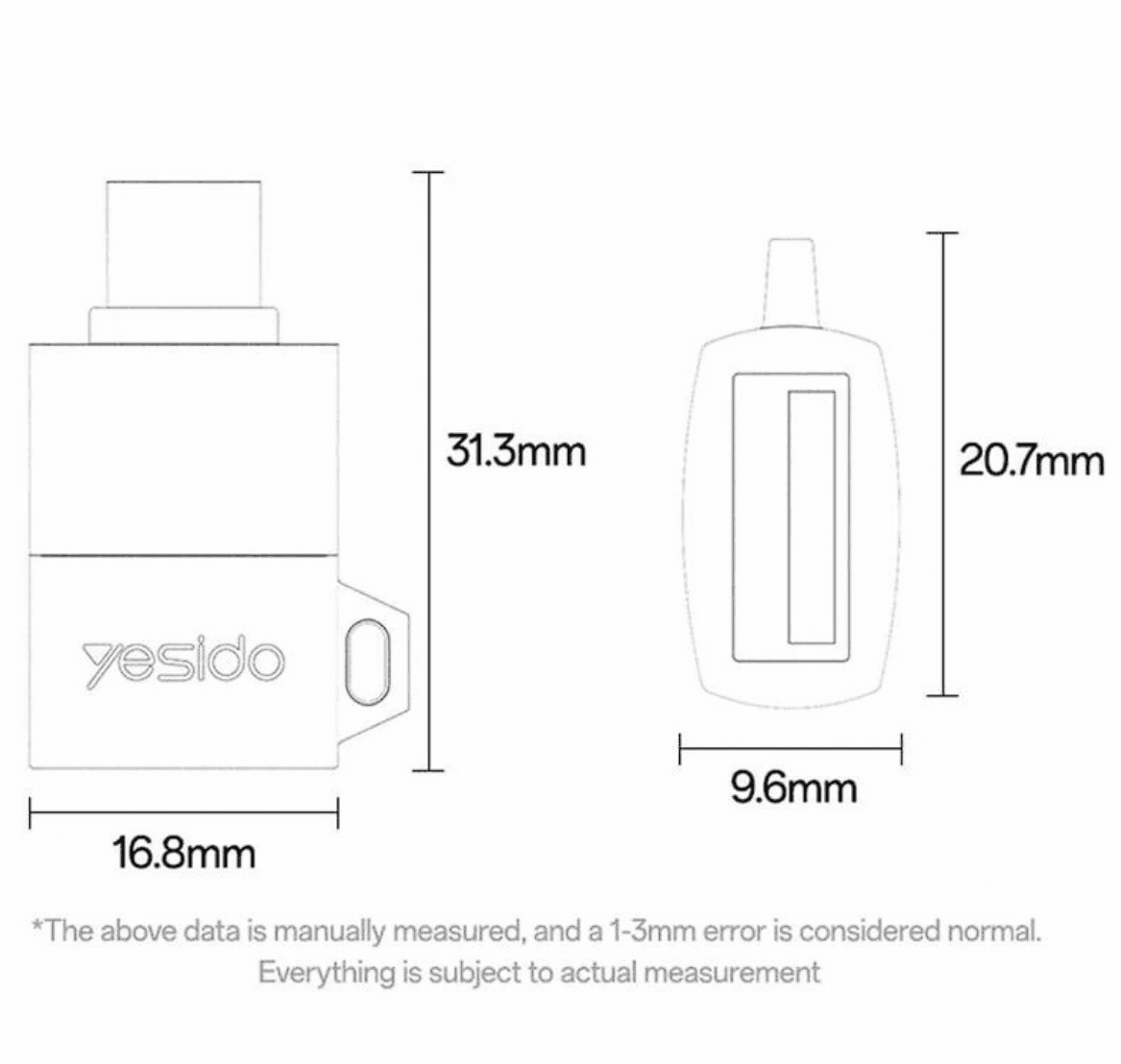 مبدل Type c به USB یسیدو مدل GS31 — تصویر ۸
