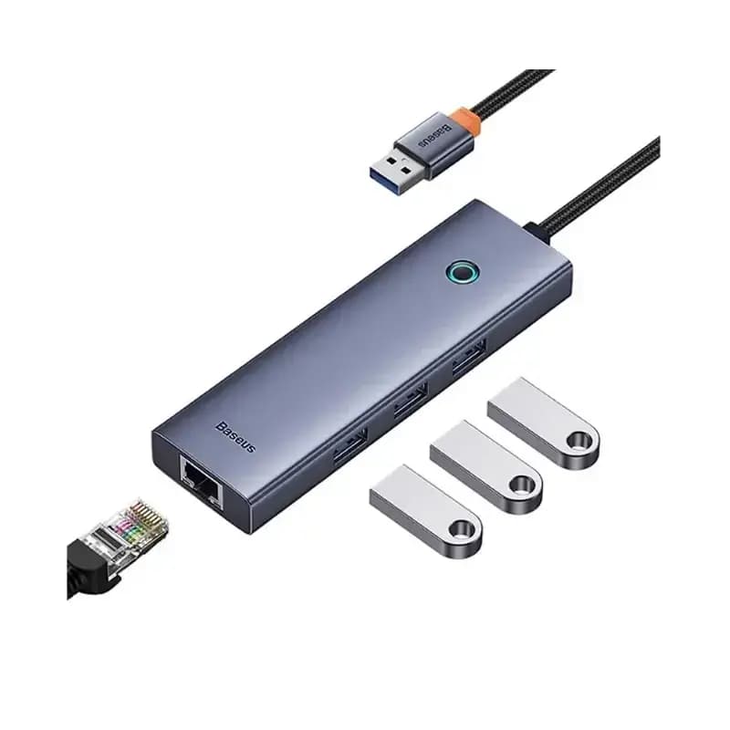 هاب 4 پورت باسئوس مدل Baseus UltraJoy Type-A to USB3.0+RJ45 BS-OH109 — تصویر ۴