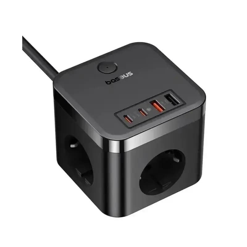 شارژر رومیزی باسئوس مدل PowerCombo 3AC+2U+2C توان 30 وات طول کابل 1.5 متر — تصویر ۳