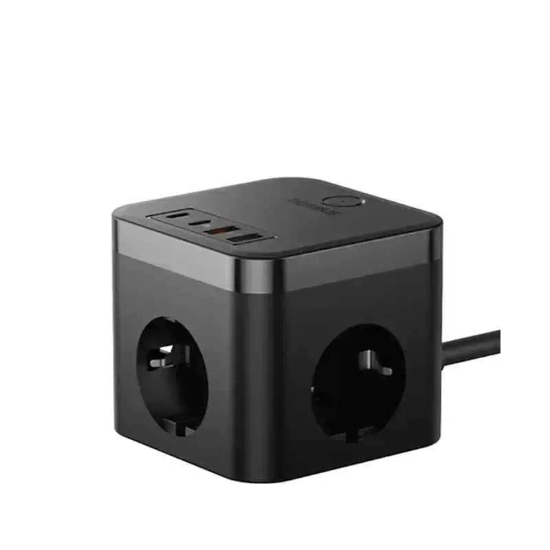 شارژر رومیزی باسئوس مدل PowerCombo 3AC+2U+2C توان 30 وات طول کابل 1.5 متر — تصویر ۲