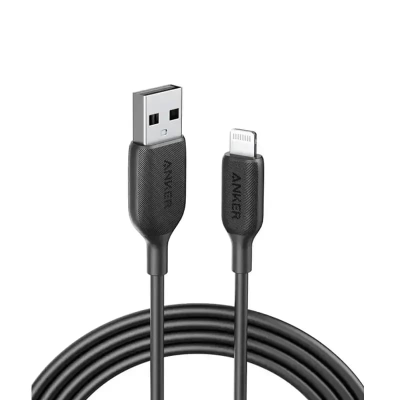 کابل شارژ انکر مدل PowerLine III USB-A To Lightening-A8813 با طول 180 سانتی‌متر