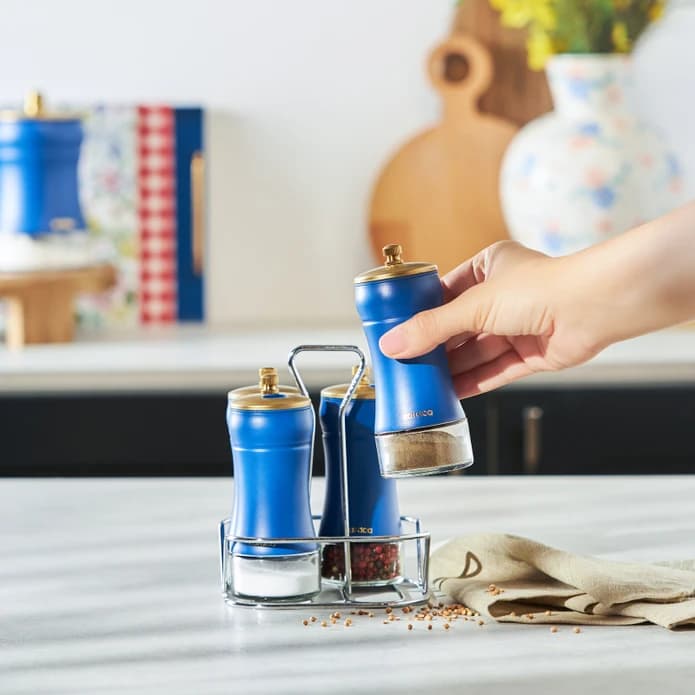 جا ادویه ای استندی 4 عددی کاراجا مدل blue Berry — تصویر ۲