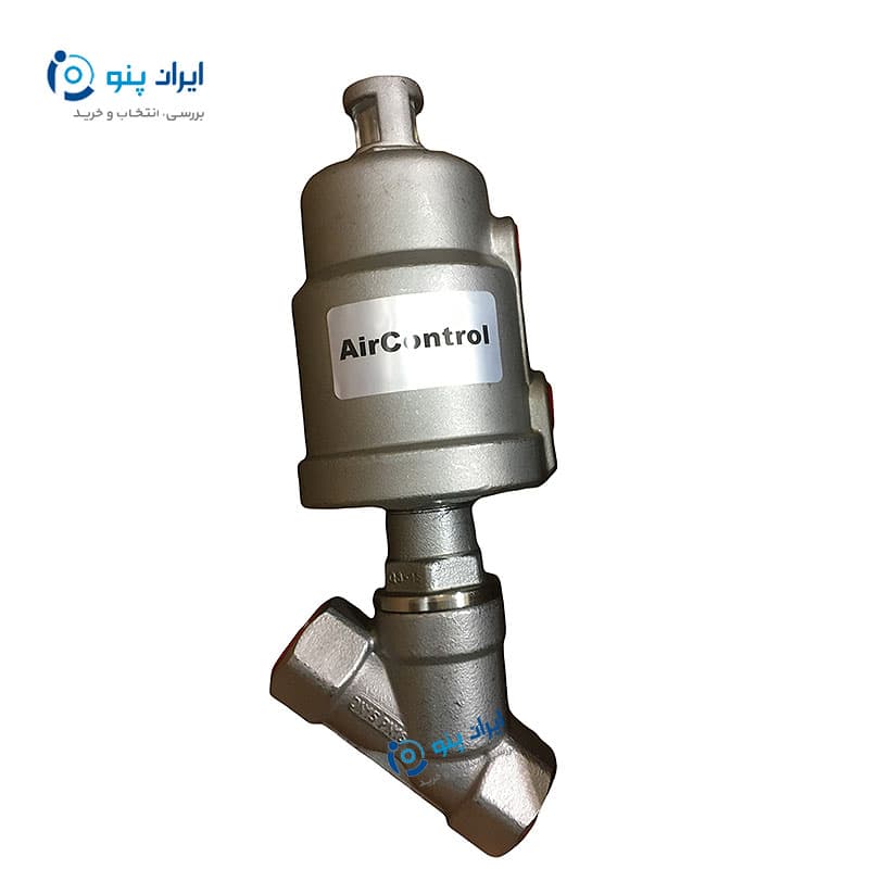 انگل ولو پنوماتیک بدنه استیل ۲ اینچ DN50 ایرکنترل Aircontrol