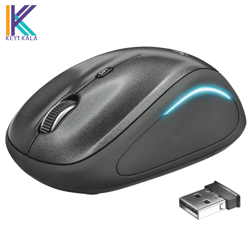ماوس بی سیم تراست مدل Yvi FX مشکی — تصویر ۲