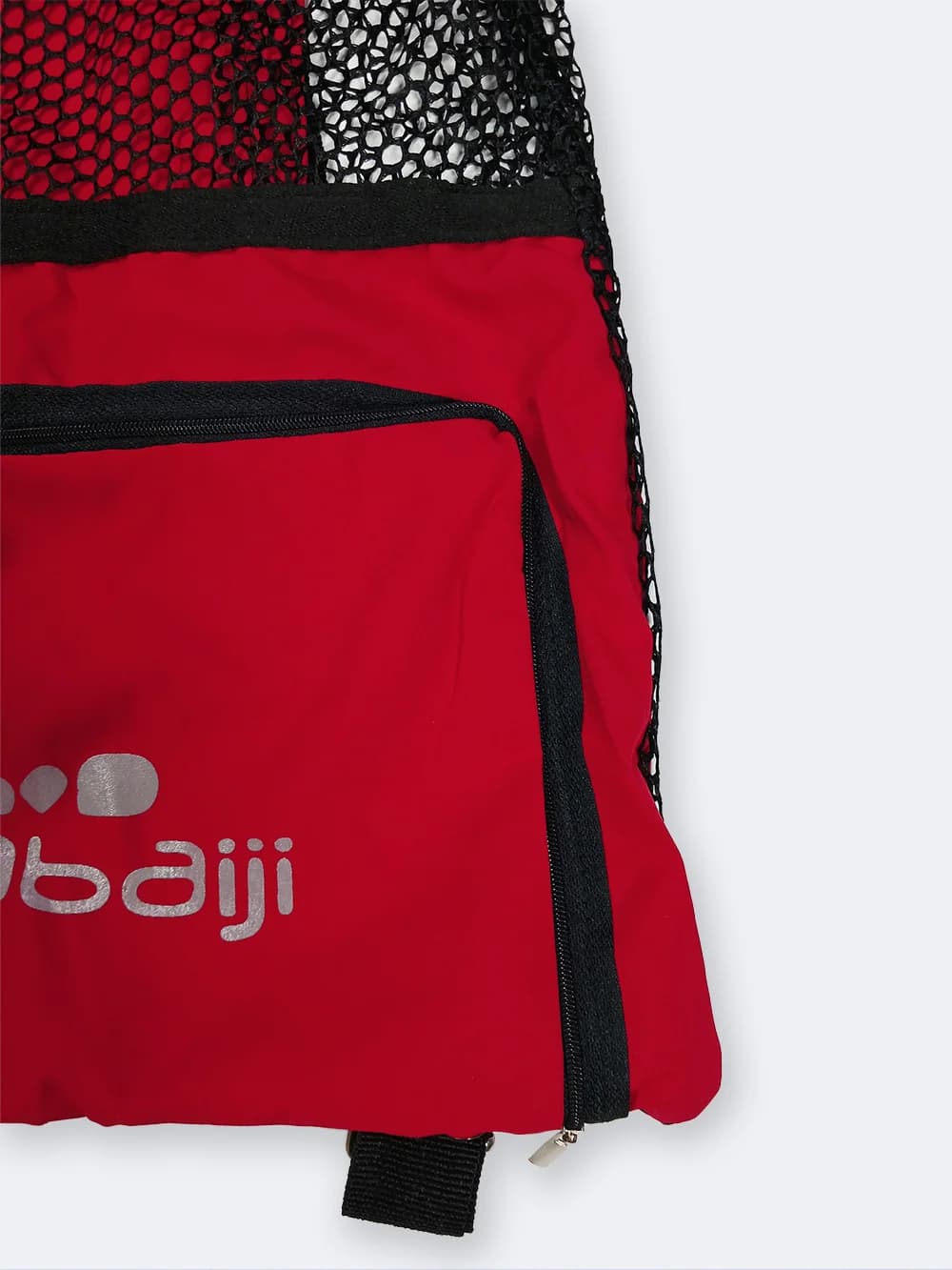 مش بگ ( mesh bag ) قرمز رنگ مناسب برای وسایل استخر ، ساحل و دریا برای خشک شدن سریع لوازم شنا نابایجی ( Nabaiji ) — تصویر ۷