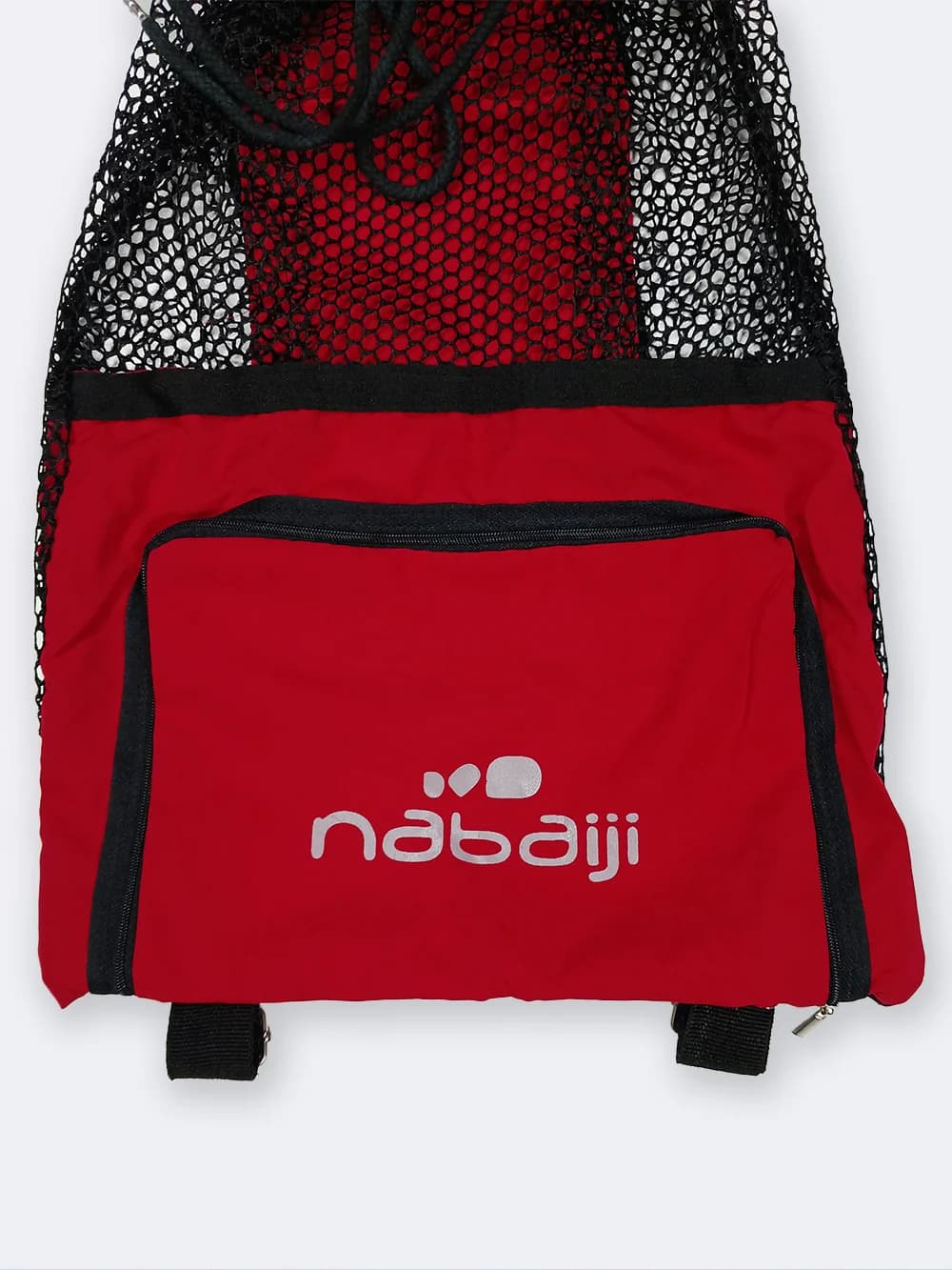 مش بگ ( mesh bag ) قرمز رنگ مناسب برای وسایل استخر ، ساحل و دریا برای خشک شدن سریع لوازم شنا نابایجی ( Nabaiji ) — تصویر ۶