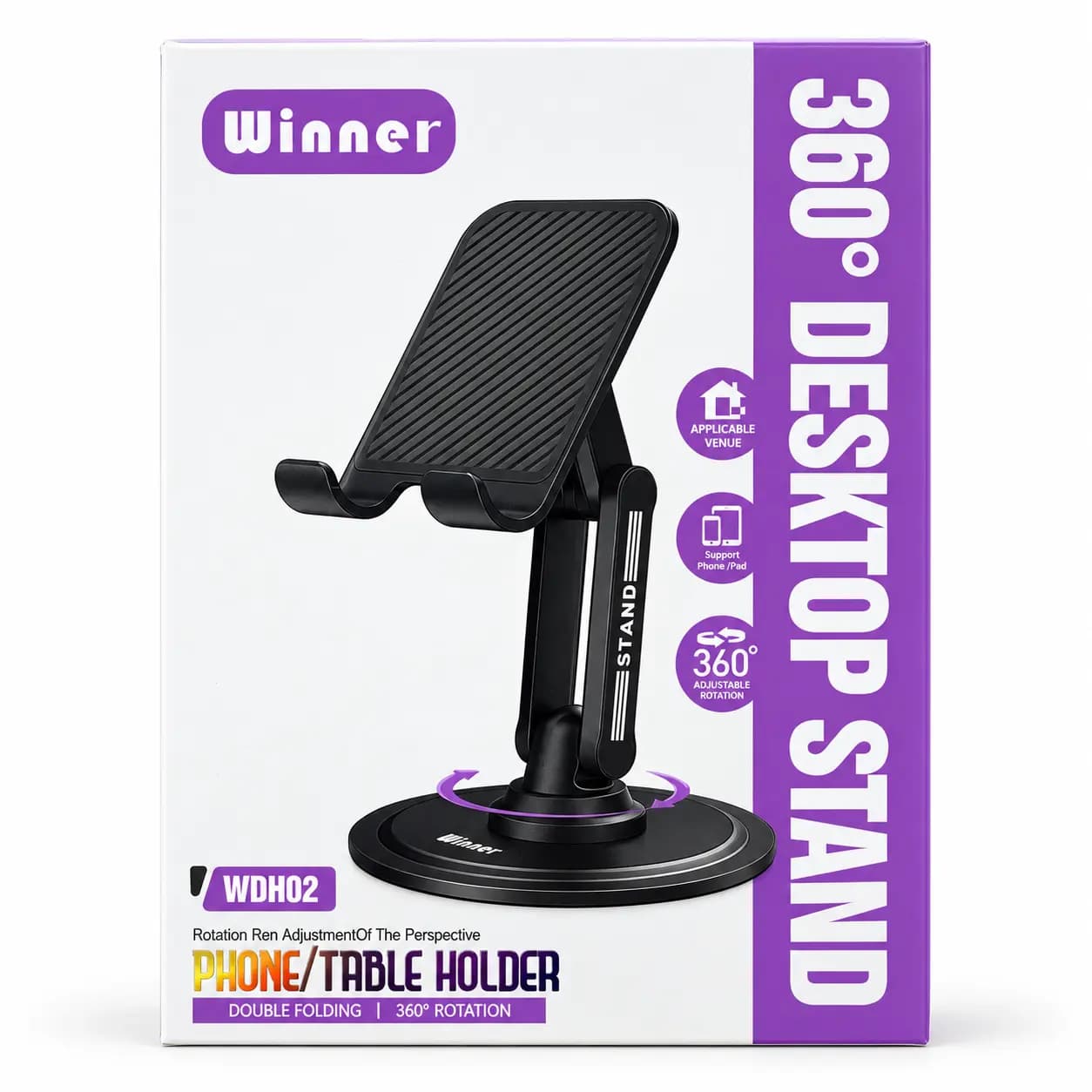 پایه نگهدارنده رومیزی موبایل و تبلت Winner مدل WDH02 — تصویر ۳