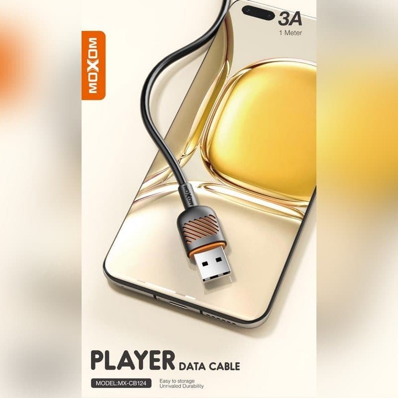 کابل شارژ تایپ سی برند موکسوم مدل MX-CB124