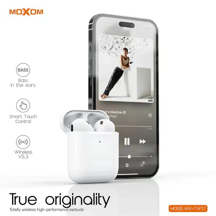 هندزفری بلوتوثی برند موکسوم(MOXOM) مدل MX-TW37 — تصویر ۳