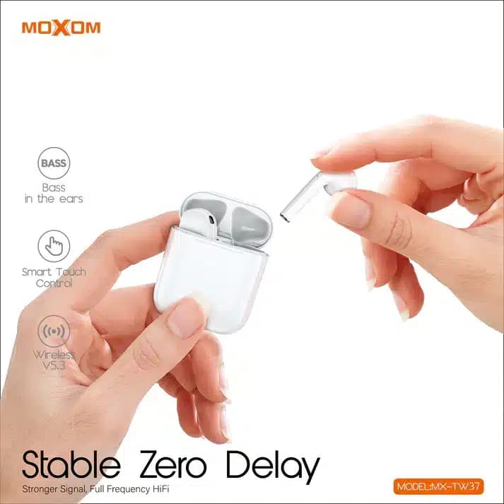هندزفری بلوتوثی برند موکسوم(MOXOM) مدل MX-TW37 — تصویر ۴