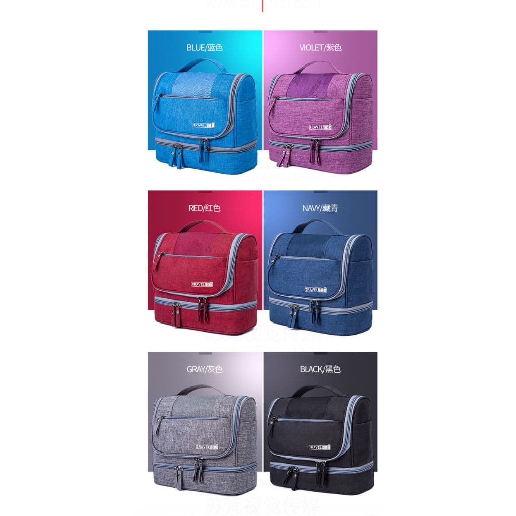 کیف لوازم بهداشتی سفری مدل صندوقی طرح TRAVEL BAG کد M125 — تصویر ۵