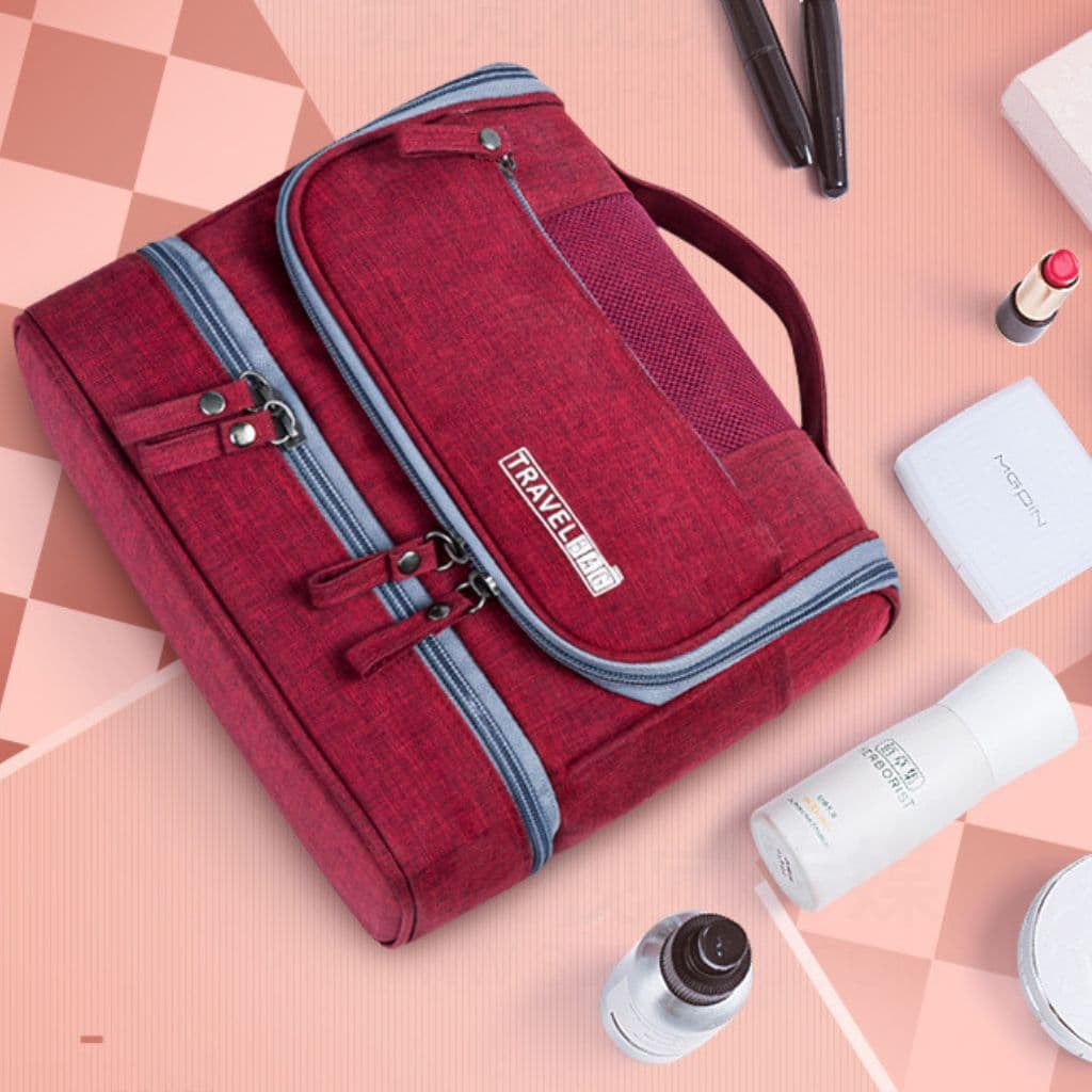 کیف لوازم بهداشتی سفری مدل صندوقی طرح TRAVEL BAG کد M125 — تصویر ۴