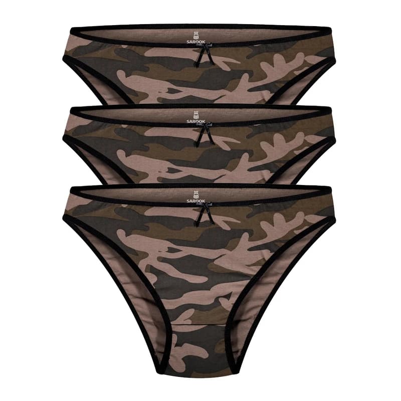 شورت زنانه ساروک مدل Camouflage بسته 3 عددی