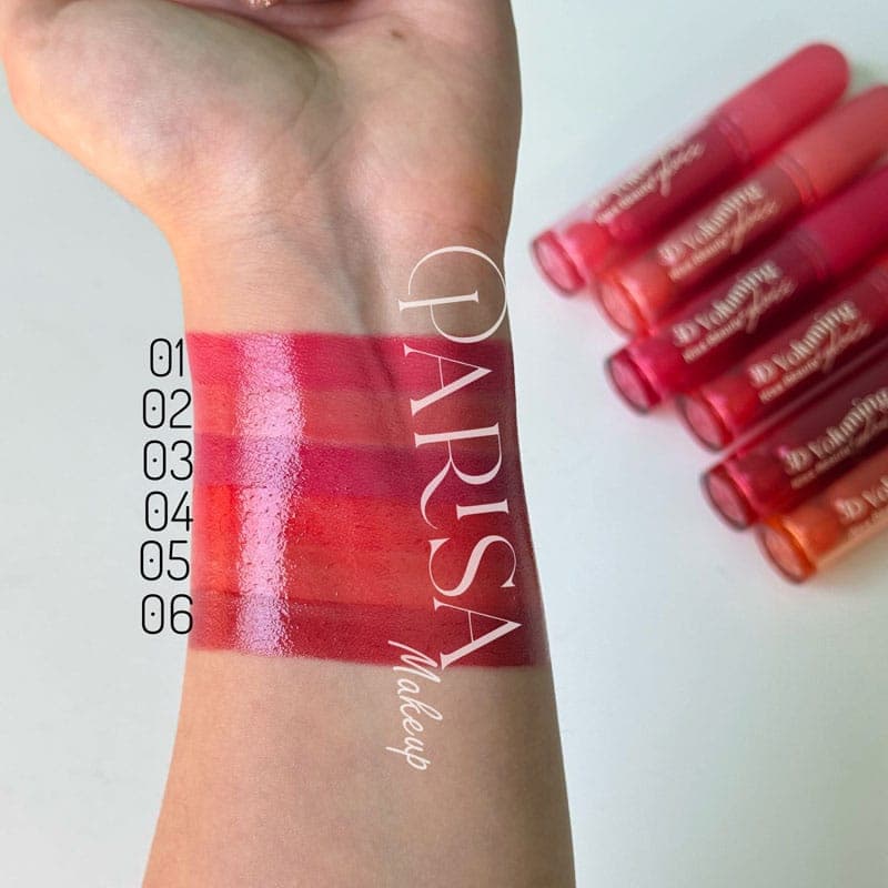 لیپ گلاس آینه ای حجم دهنده لب Kiss Beauty مدل 3D Voluming(کد 71020) — تصویر ۲