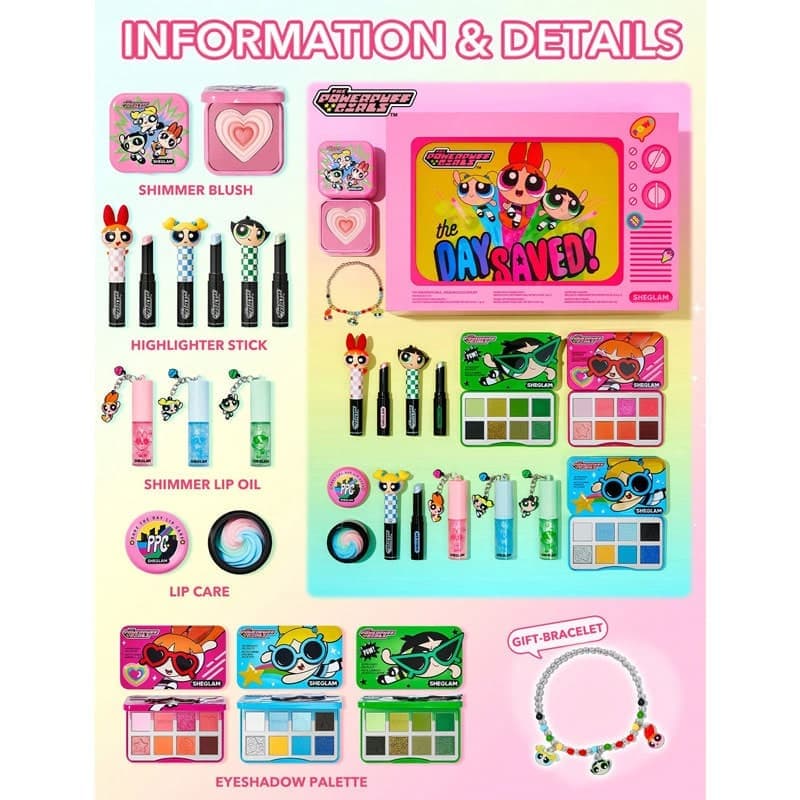 پک آرایشی کالکشن دختران قدرتمند شیگلم SHEGLAM مدل Powerpuff Girls — تصویر ۶