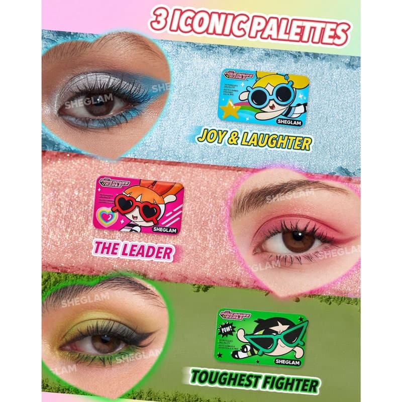 پک آرایشی کالکشن دختران قدرتمند شیگلم SHEGLAM مدل Powerpuff Girls — تصویر ۸
