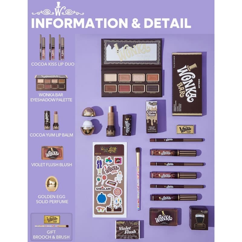 پک آرایشی ویلی ونکا شیگلم SHEGLAM مدل Willy Wonka — تصویر ۲