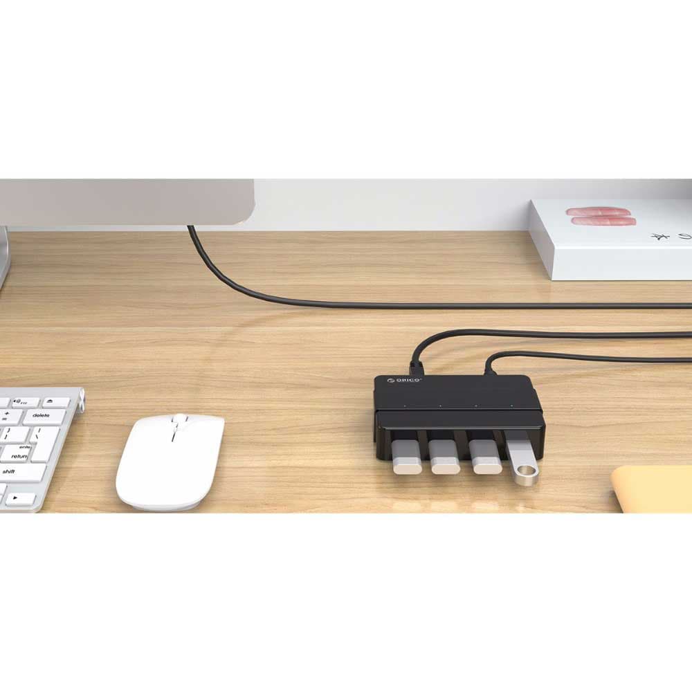 هاب 4 پورت USB 3.0 همراه آداپتور اوریکو ORICO H4928-U3-V1 HUB — تصویر ۴