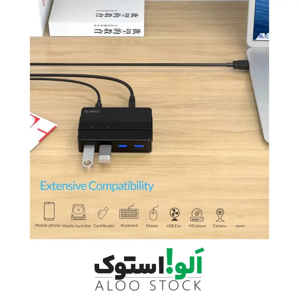 هاب 4 پورت USB 3.0 همراه آداپتور اوریکو ORICO H4928-U3-V1 HUB — تصویر ۱۰