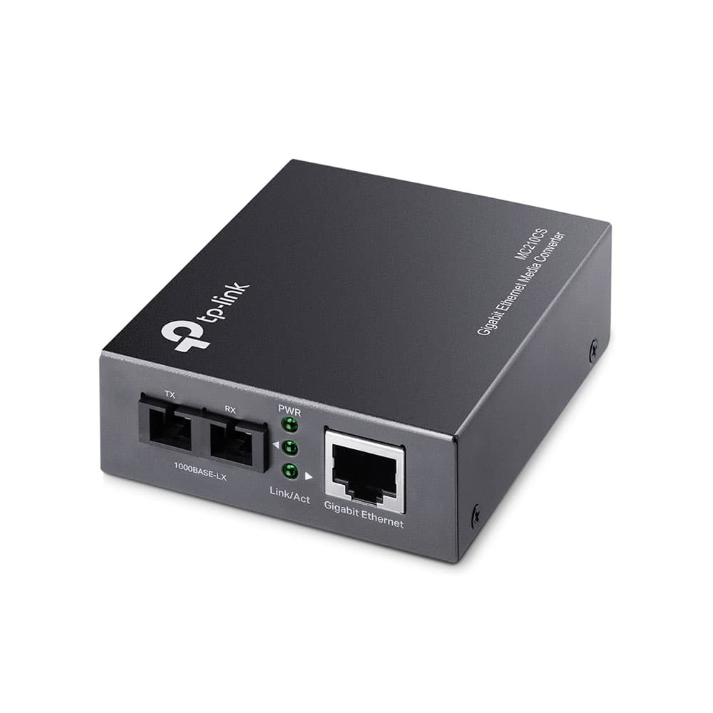 مبدل فیبر گیگابیتی تی پی لینک مدل TP-LINK MC210CS Gigabit Single-Mode Media Converter
