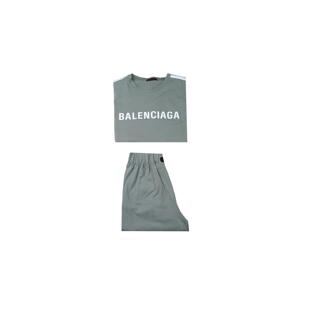ست تیشرت شلوار زنانه جلو چاپ balencicaga پاپیونی — تصویر ۵