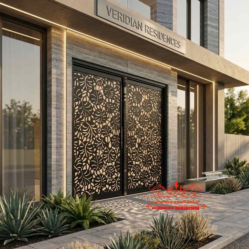 درب سی ان سی لیزری cnc طرح انجیری کد 21633