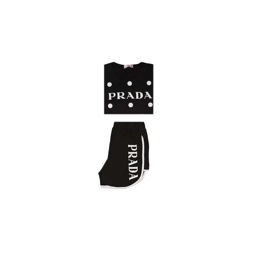 ست تیشرت شورتک جلو چاپ PRADA — تصویر ۲