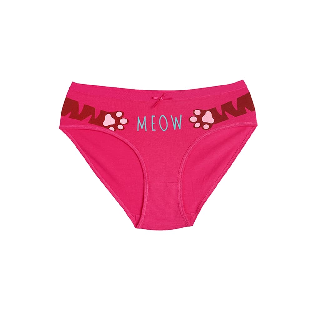 شورت زنانه اسلیپ نخی طرح MEOW