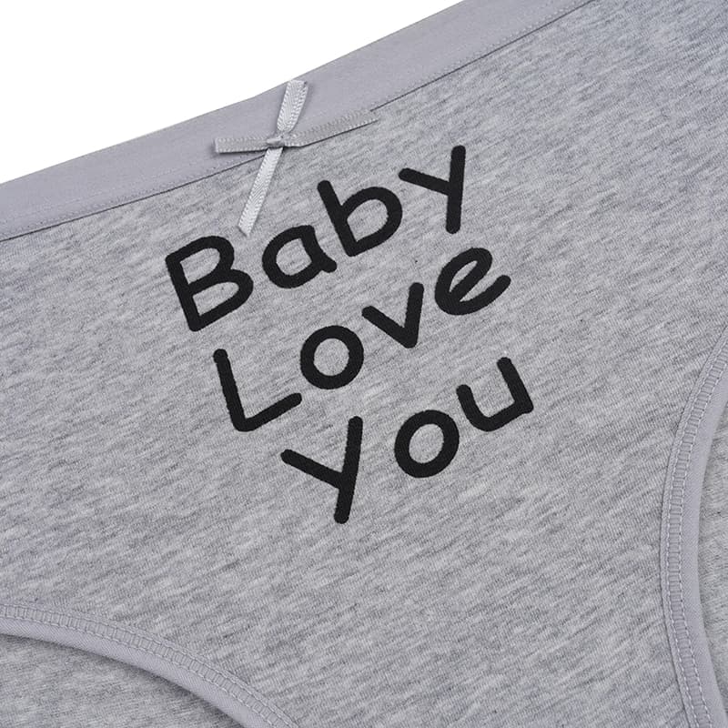 شورت زنانه اسلیپ نخی تمام چاپ طرح Baby Love You — تصویر ۲