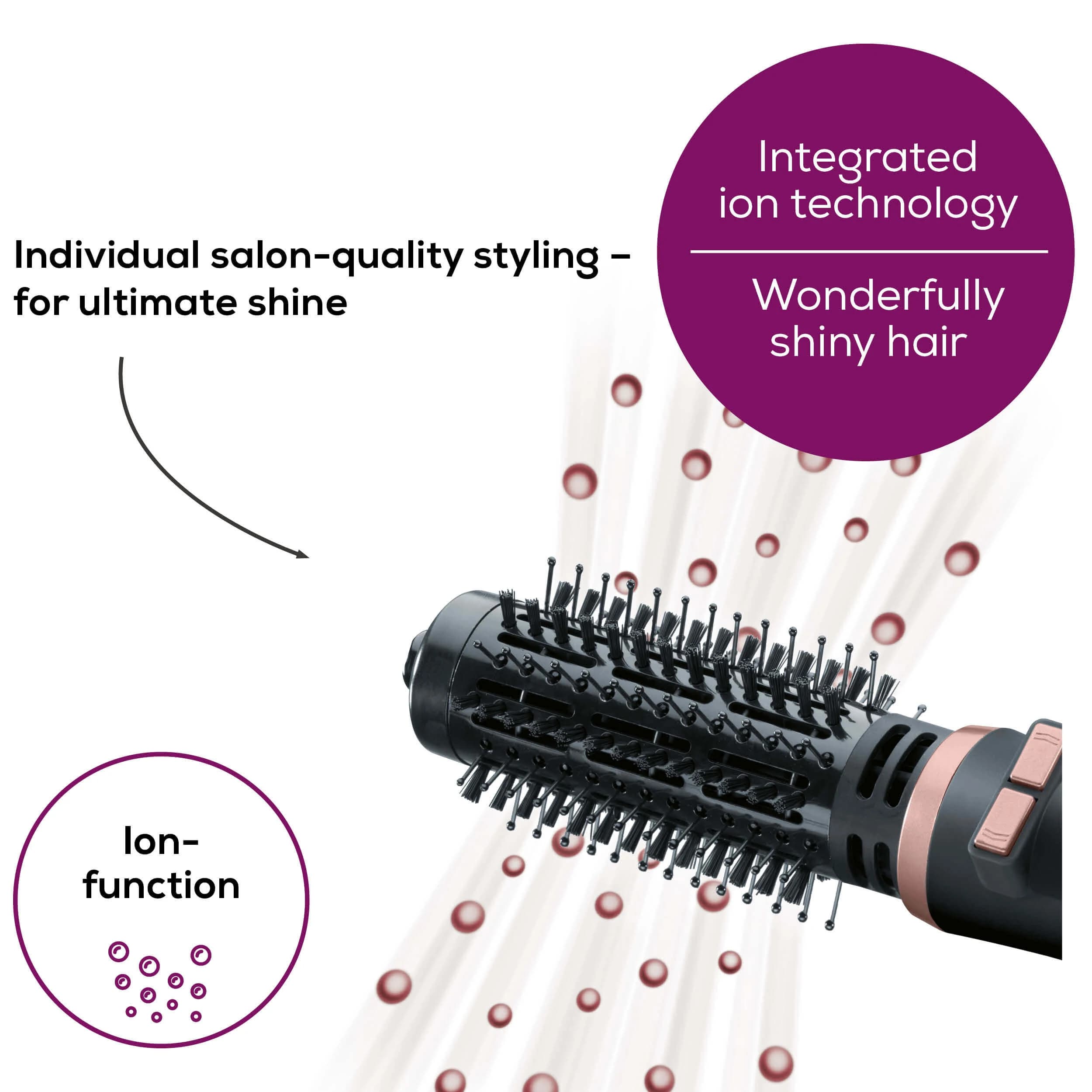 سشوار چرخشی مو بیورر مدل Beurer Rotating Brush HT 80 — تصویر ۳