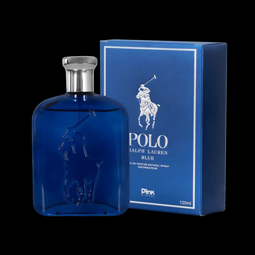 ادوپرفیوم مردانه پینک ویژوآل Pink مدل پلو بلو Polo Blue حجم 100 میلی لیتر طرح مارک | برند اصلی و ارسال فوری