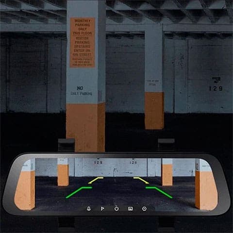 آینه و دوربین ماشین شیائومی با دوربین دنده عقب مدل 70mai Midrive D07 ا 70mai Rearview Dash Cam Wide(پلمپ اورجینال . همراه با دوربین دنده عقب ) — تصویر ۳
