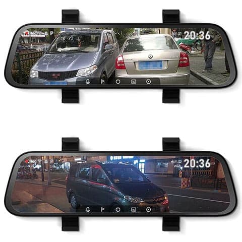آینه و دوربین ماشین شیائومی با دوربین دنده عقب مدل 70mai Midrive D07 ا 70mai Rearview Dash Cam Wide(پلمپ اورجینال . همراه با دوربین دنده عقب )