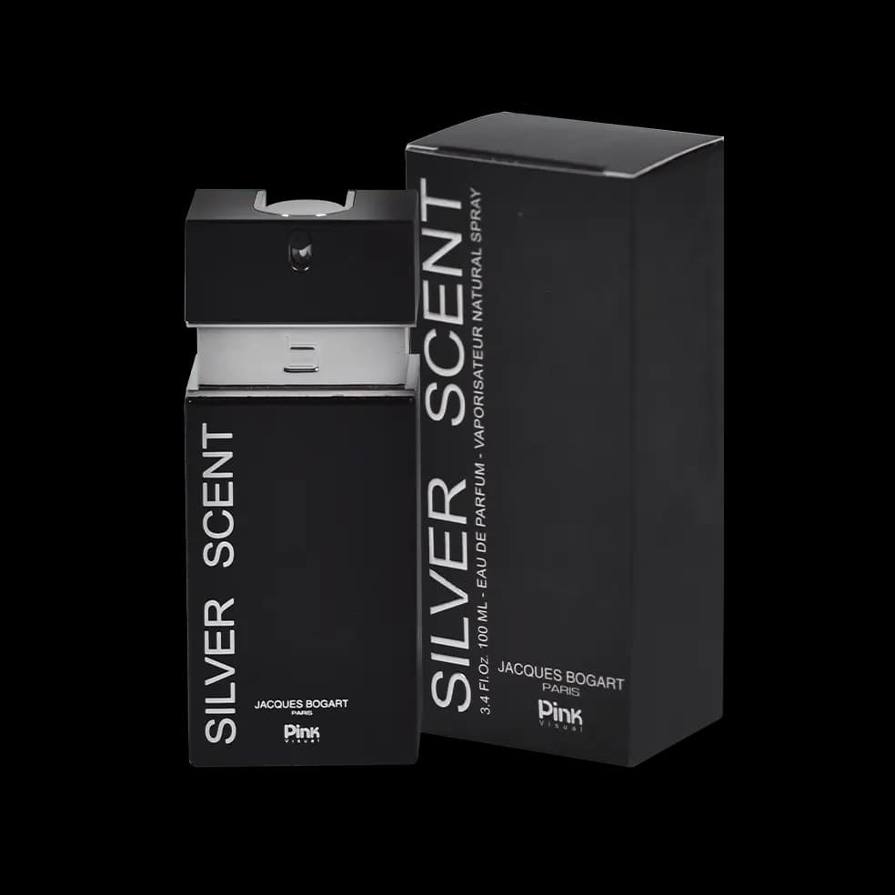 ادوپرفیوم مردانه پینک ویژوآل Pink مدل سیلور سنت Silver Scent حجم 100 میلی لیتر طرح مارک | برند اصلی و ارسال فوری